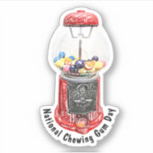 Nationale Bubble Gum Dag Sticker (Voorkant)