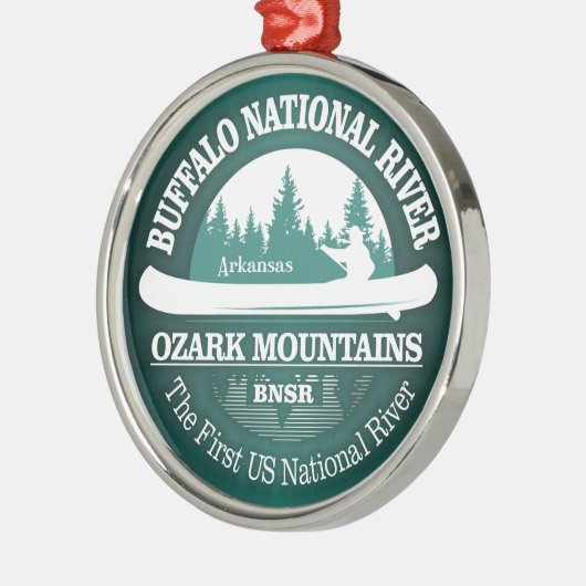 Nationale bufferrivier (kano) metalen ornament (Links)