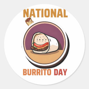 Nationale Burrito Dag Ronde Sticker