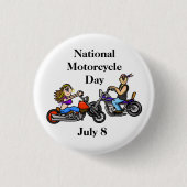 Nationale Button op de dag van de motorfiets (Voorkant)