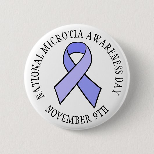 Nationale Button van de Microtia Awareness Day (Voorkant)