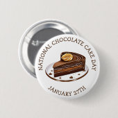 Nationale Cake Dag - 27 januari Ronde Button 5,7 Cm (Voorkant /achterkant)