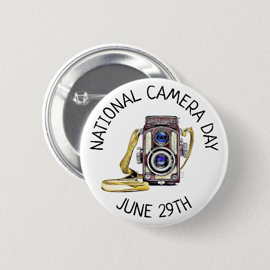 Nationale Camera Dag 29 juni Feestdagen Button (Voorkant /achterkant)