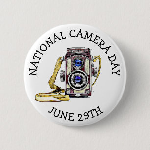Nationale cameradag 29 juni ronde button 5,7 cm