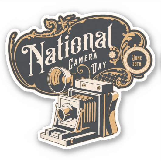 Nationale Cameradag,  camera Sticker (Voorkant)