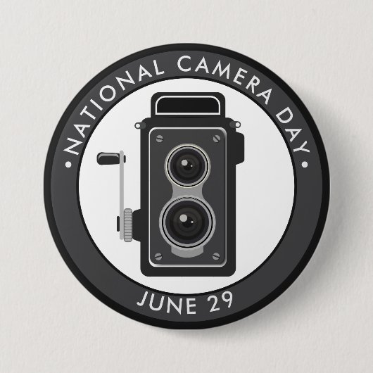 Nationale cameradag ronde button 7,6 cm (Voorkant)