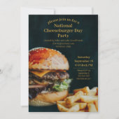 Nationale Cheeseburger Dag Party Kaart (Voorkant)