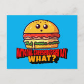 Nationale Cheeseburger Dag, wat? Briefkaart (Voorkant)