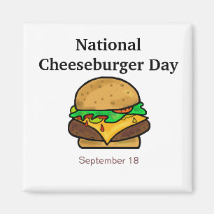 Nationale Cheeseburger Day Magnet