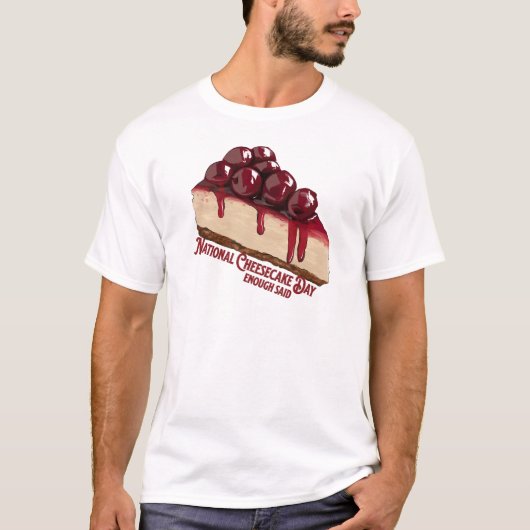 Nationale Cheesecake Dag T-shirt (Voorkant)