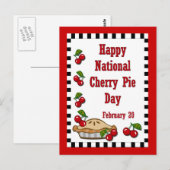 Nationale Cherry Pie Dag 20 februari Briefkaart (Voorkant / Achterkant)