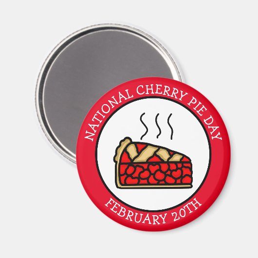 Nationale Cherry Pie Dag 20 februari Magneet (Voorkant / Achterkant)