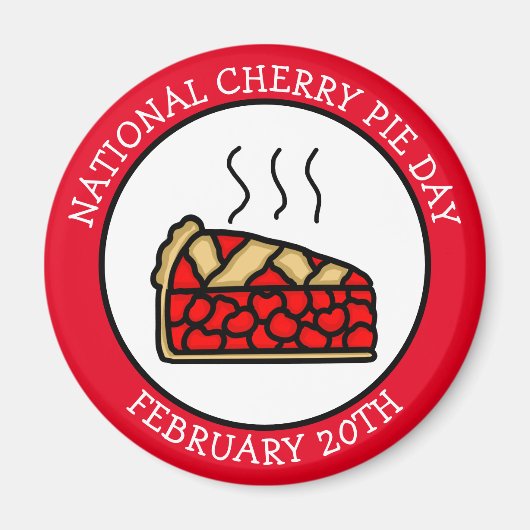 Nationale Cherry Pie Dag 20 februari Magneet (Voorkant)