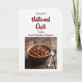 Nationale chilidag | Vierde donderdag van februari Kaart (Voorkant)