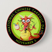 Nationale Chinese dag van uitzetting, draak Ronde Button 7,6 Cm (Voorkant)