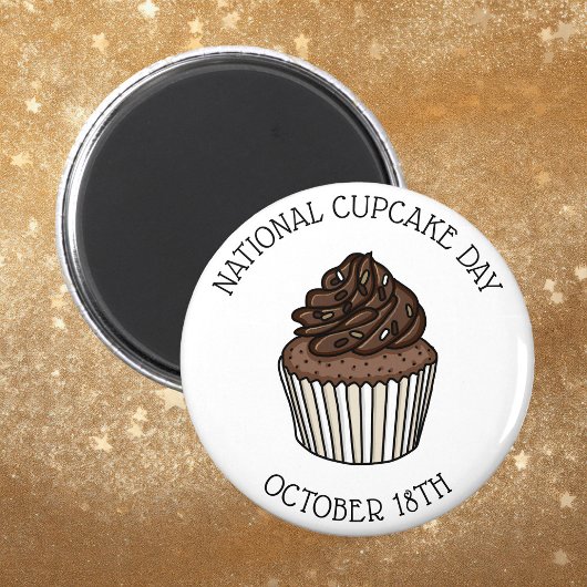 Nationale Chocolade Cupcake Dag | 18 oktober Magneet