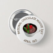 Nationale Chocolade Dag April 3de Button (Voorkant /achterkant)