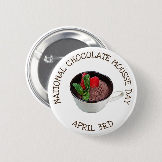 Nationale Chocolade Dag April 3de Button (Voorkant /achterkant)