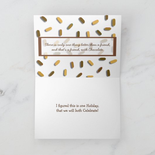 Nationale Chocoladedag 9 februari Kaart (Binnen)