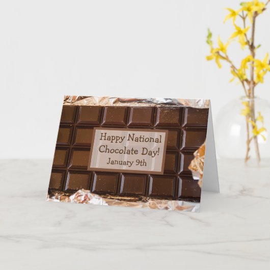 Nationale Chocoladedag 9 februari Kaart (Gele Bloem)