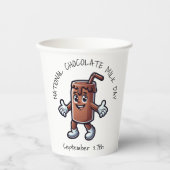 Nationale Chocolademelk Dag Papieren Bekers (Voorkant)