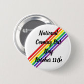 Nationale Coming Out Dag 11 oktober Ronde Button 5,7 Cm (Voorkant /achterkant)