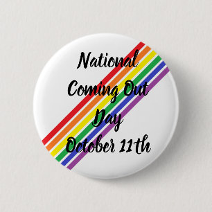 Nationale Coming Out Dag 11 oktober Ronde Button 5,7 Cm