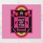 Nationale Coming Out Dag NCOD Sparkling Wijnetiket (Enkel label)