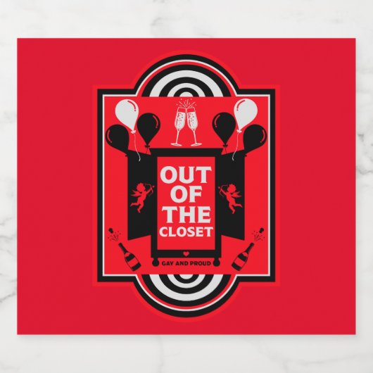 Nationale Coming Out Dag NCOD Sparkling Wijnetiket (Enkel label)