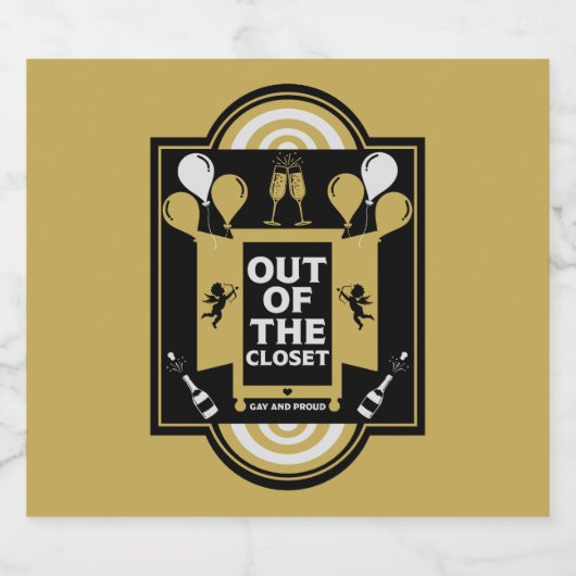 Nationale Coming Out Dag NCOD Sparkling Wijnetiket (Enkel label)