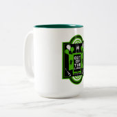 Nationale Coming Out Dag NCOD Tweekleurige Koffiemok (Voorkant links)