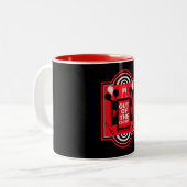 Nationale Coming Out Dag NCOD Tweekleurige Koffiemok (Voorkant links)