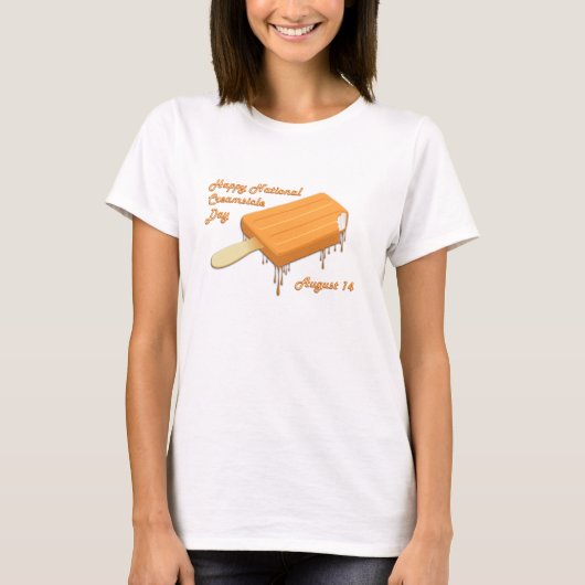 Nationale Dag van Creamsikel 14 augustus T-shirt (Voorkant)