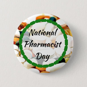Nationale Dag van de apotheker 12 januari Ronde Button 5,7 Cm