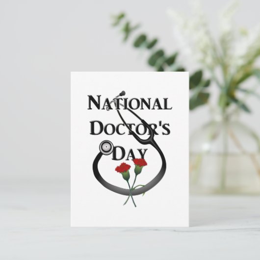 Nationale dag van de arts briefkaart (Staand voorkant)