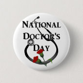 Nationale dag van de arts ronde button 5,7 cm (Voorkant)