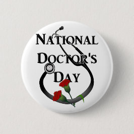 Nationale dag van de arts ronde button 5,7 cm