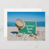Nationale dag van de Beach Briefkaart (Voorkant / Achterkant)