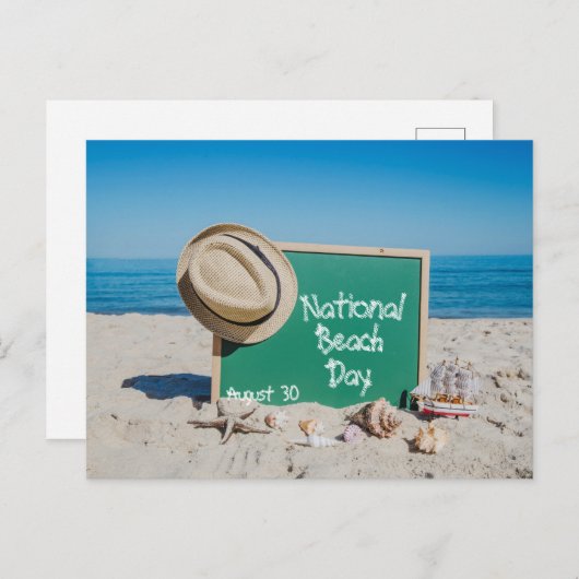 Nationale dag van de Beach Briefkaart (Voorkant / Achterkant)