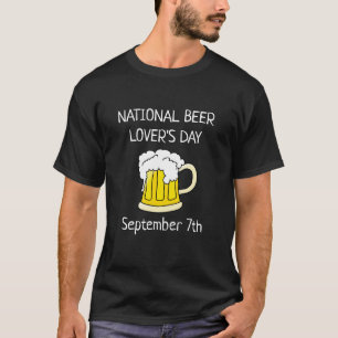 Nationale dag van de Beer Lover Funny Drink Humor T-shirt