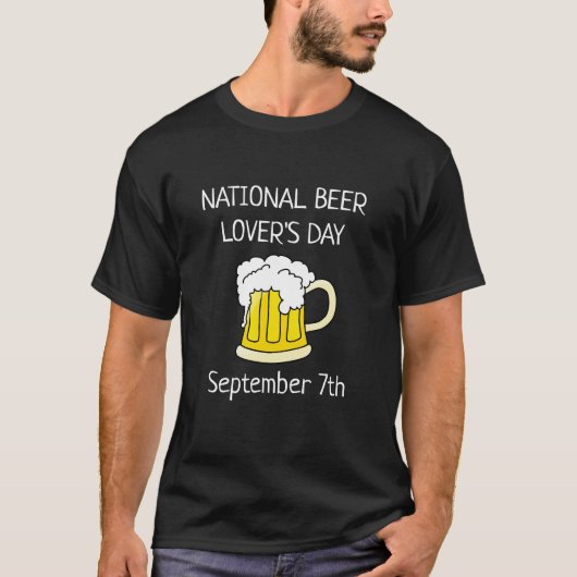 Nationale dag van de Beer Lover Funny Drink Humor T-shirt (Voorkant)