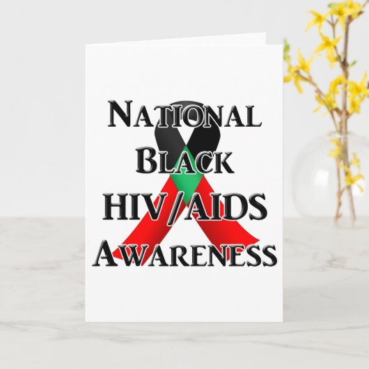 Nationale Dag van de Bewustmaking van Zwart-HIV/AI Kaart (Gele Bloem)