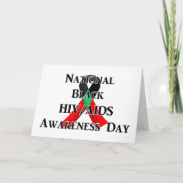 Nationale Dag van de Bewustmaking van Zwart-HIV/AI Kaart
