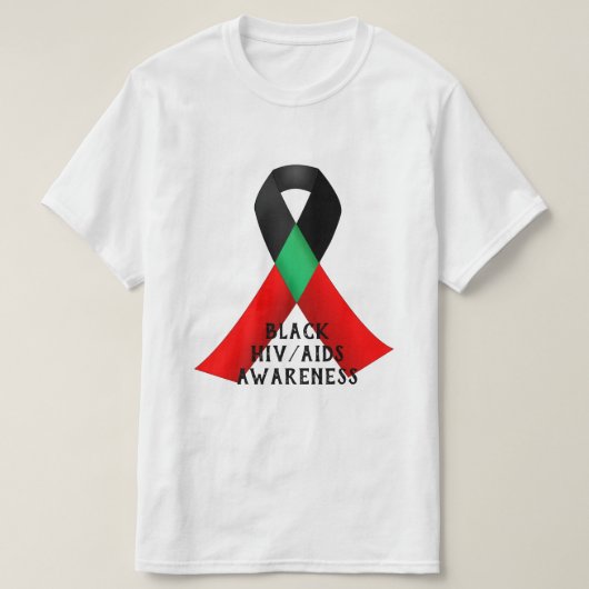 Nationale Dag van de Bewustmaking van Zwart-HIV/AI T-shirt (Design voorkant)