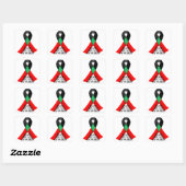 Nationale Dag van de Bewustmaking van Zwart-HIV/AI Vierkante Sticker (Vel)