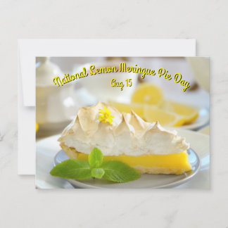 nationale dag van de citroenmeringue-taart briefkaart