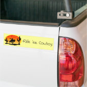 Nationale Dag van de Cowboy Bronco Silhouette Bumpersticker (Op Truck)