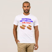 Nationale dag van de Hete Dog - 23 juli T-shirt (Voorkant volledig)