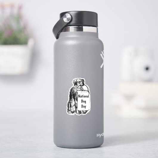 Nationale dag van de hond sticker (HydroFlask)