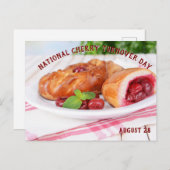 nationale dag van de kersenomzet briefkaart (Voorkant / Achterkant)